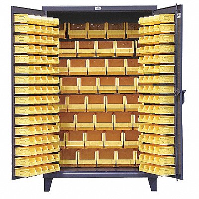 STRONG HOLD 46BB240 Bin Cabinet 78 x48 x24 Grey 184YellowBns