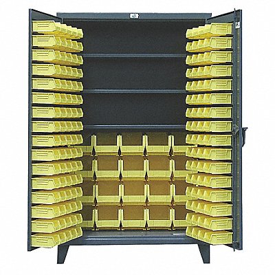 STRONG HOLD 36BBS243 Bin Cabinet 78 x36 x24 Grey 164YellowBns