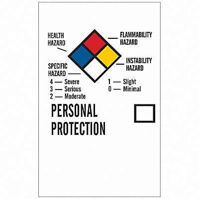 BRADY 121163 NFPA Label 1-1/4 W Self-Adh Vinyl PK500
