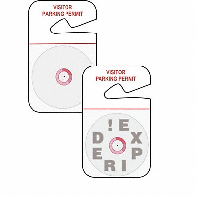 BRADY 95677 D0067 Visitor Badge 1 Day Red/White PK500