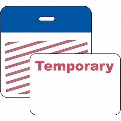 BRADY 95664 Clip/Badge 1 Day Blue/White PK500