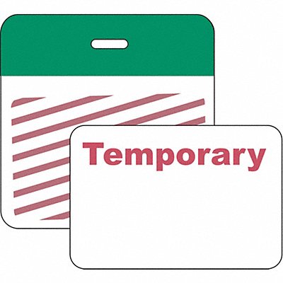 BRADY 95671 Clip/Badge 1 Week Green/White PK500