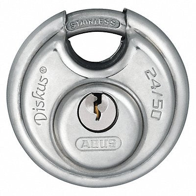 ABUS 24IB50KA Keyed Padlock 33/64 in Round Silver