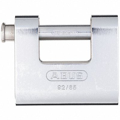 ABUS 9265KA Keyed Padlock 1 19/64in Rectangle Silver