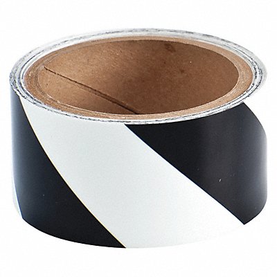 BRADY 76430 Floor Tape Black/White 2 inx15 ft Roll