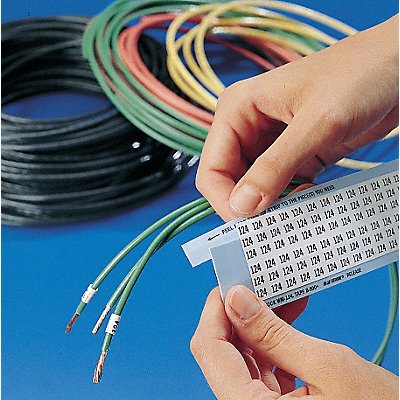 BRADY WM0PK Wire Marker Repositional Printed Self Adhesive PK25