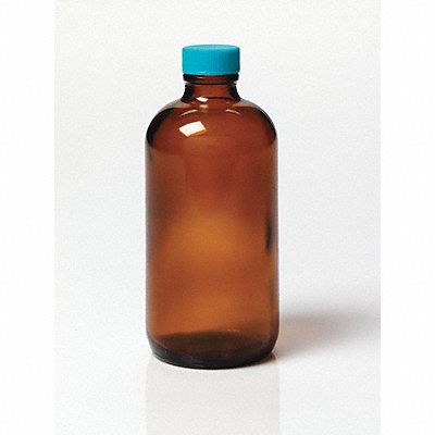 GRAINGER 3TRT2 Bottle 112 mm H Amber 48 mm Dia PK24
