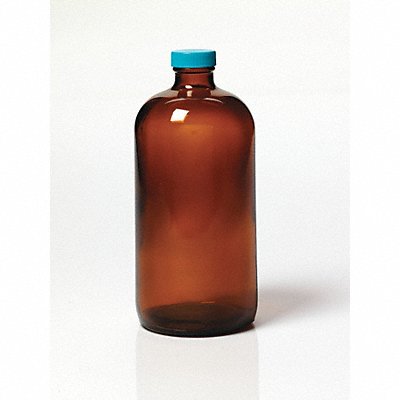 GRAINGER 3TRU4 Bottle 205 mm H Amber 94 mm Dia PK12