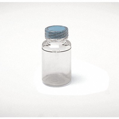 GRAINGER 3TRV5 Bottle 87 mm H Clear 50 mm Dia PK100