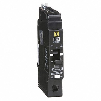 SQUARE D EDB14015 Circuit Breaker 15A Bolt On 277V 1P