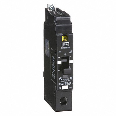SQUARE D EDB14020 Circuit Breaker 20A Bolt On 277V 1P