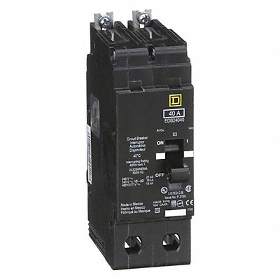 SQUARE D EDB24040 Circuit Breaker 40A Bolt On 277/480V 2P