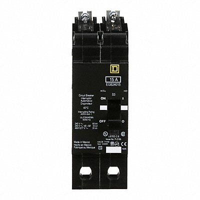 SQUARE D EGB24015 Circuit Breaker 15A Bolt On 277/480V 2P