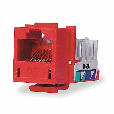 HUBBELL PREMISE WIRING HXJ6R Jack Red Cat6 Rj45