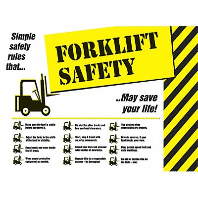 ACCUFORM SP124476L Safety Poster 17 in x 22 in Plastic