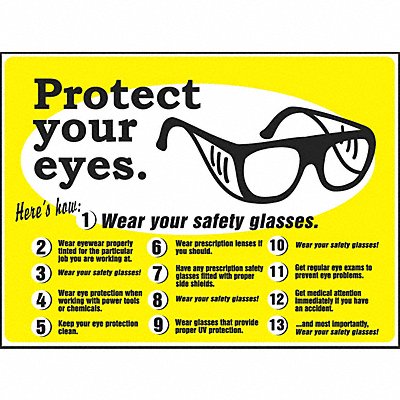 ACCUFORM SP124478L Safety Poster 17 in x 22 in Plastic
