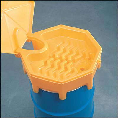ULTRATECH 499 Drum Funnel with Lid Yellow PE NPT