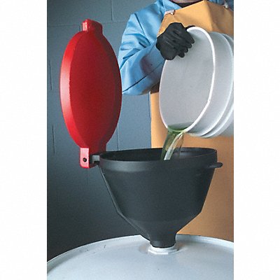 ULTRATECH 651 Drum Funnel with Lid Black PE NPT