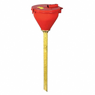 JUSTRITE 08208W33INTUBE Self Closing Funnel Red GalvStl NPS/NPT