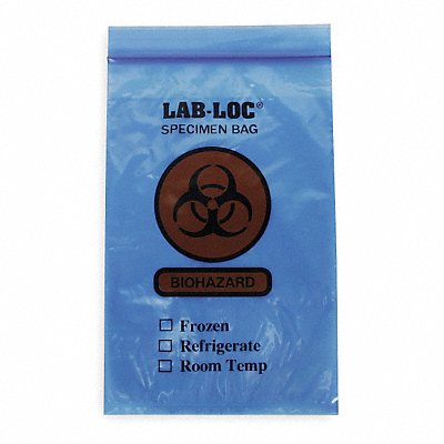 GRAINGER LAB20609BE Transfer Bag 9 in L 6 in W BL PK1000