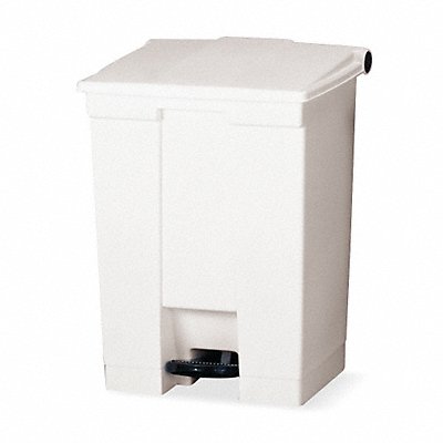 RUBBERMAID COMMERCIAL PRODUCTS FG614400WHT F9109 Step On Garbage Can Rectangular 12 gal.