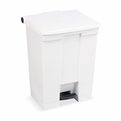 RUBBERMAID COMMERCIAL PRODUCTS FG614500WHT F9108 Step On Garbage Can Rectangular 18 gal.