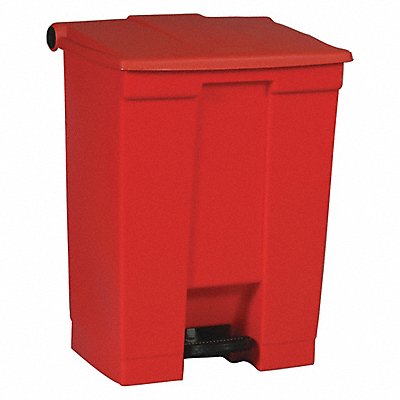 RUBBERMAID COMMERCIAL PRODUCTS FG614500RED F9108 Step On Garbage Can Rectangular 18 gal.