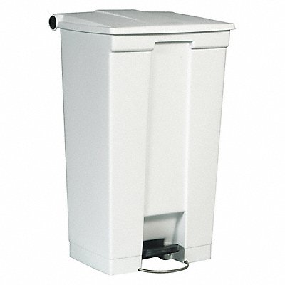 RUBBERMAID COMMERCIAL PRODUCTS FG614600WHT F9093 Step On Garbage Can Rectangular 23 gal.