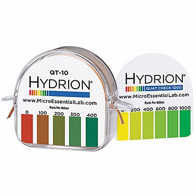 HYDRION QK1000 Test 15ft L 0-1000 ppm Quat Amm PK1000
