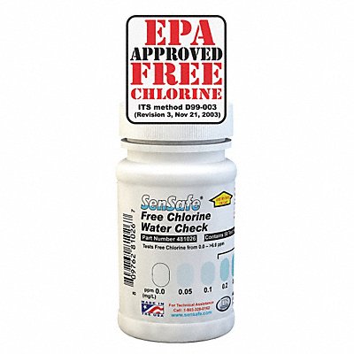 INDUSTRIAL TEST SYSTEMS 481026 Test 0 to 6 ppm EPA Free Chl PK50