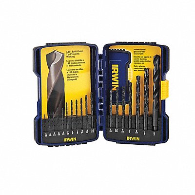 IRWIN 314018 Reduced Shank Drill Set 18pc HSS