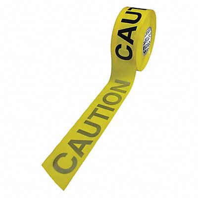 GRAINGER RB3103Y16200 Barricade Tape Yellow 1 000 ft L 3 in