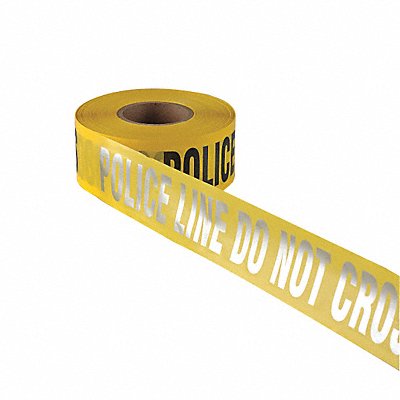 GRAINGER RB3103Y811200 Barricade Tape Yellow 1 000 ft L 3 in