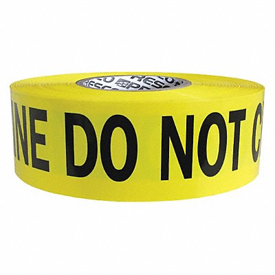 GRAINGER RB3103Y820200 Barricade Tape Yellow 1 000 ft L 3 in