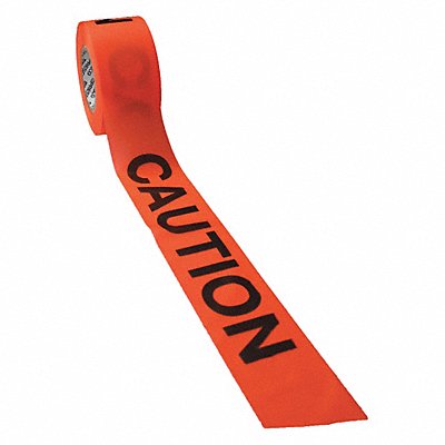 GRAINGER B3530OG16200 Barricade Tape  Orange 500 ft L 3 in