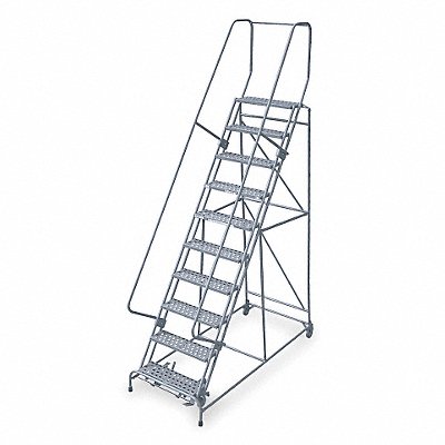 COTTERMAN 1509R2632A3E30B4C1P6 Rolling Ladder Unassembled Handrail Platform 90 In H