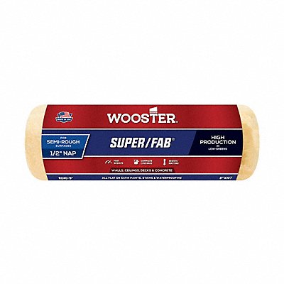 WOOSTER R2409 Paint Roller Cover 9 L 1/2 Nap Knit