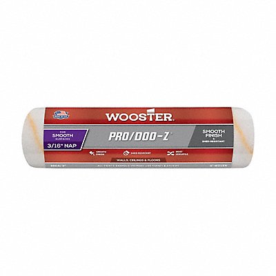 WOOSTER RR6419 Paint Roller Cover 9 L 3/16 Nap Woven
