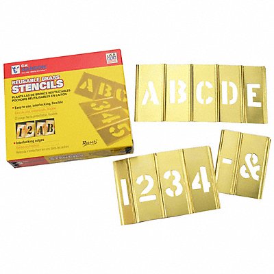 C.H. HANSON 10073 Interlocking Stncls Numb  Letters Brass