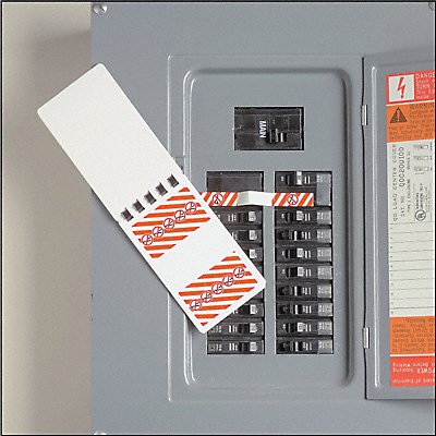 PANDUIT PSLCBWL Lockout Tagout Lbl 4 5/6in Vinyl PK60