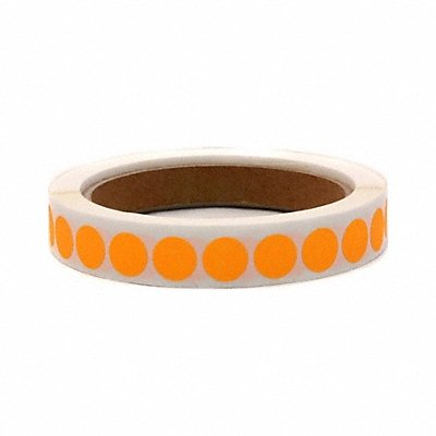 ROLL PRODUCTS 1190002V Label Circle Paper 1/2 H Orange 1000