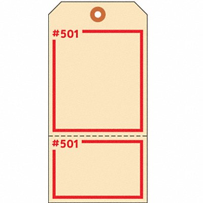 ELECTROMARK Y625750 Blank Tag 5-3/4 x 2-7/8 In Tan PK100