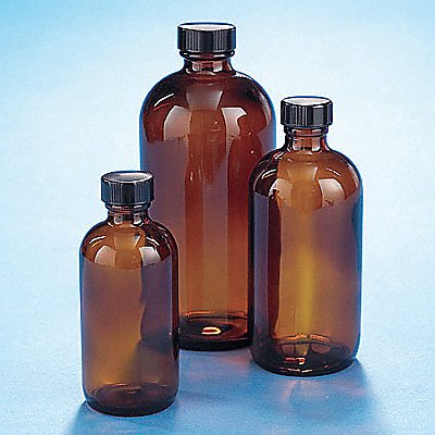 KIMBLE 5123233C25 Bottle 206 mm H Amber 94 mm Dia PK12