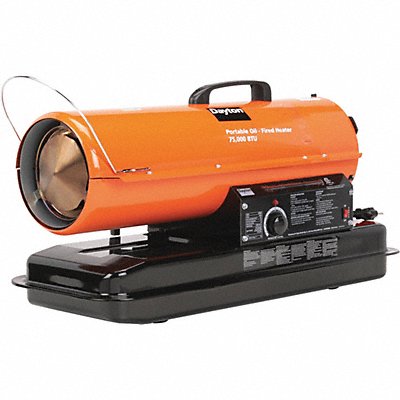 DAYTON 3VE49 FanFrcd Prtbl Oil/Krosne Trpedo Htr 1.6A