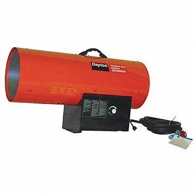 DAYTON 3VE59 Portable Gas Torpedo HeatrLP 1800 cfm