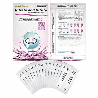 INDUSTRIAL TEST SYSTEMS 481109 Test Strips L 0 to 50 ppm Nitrate PK30