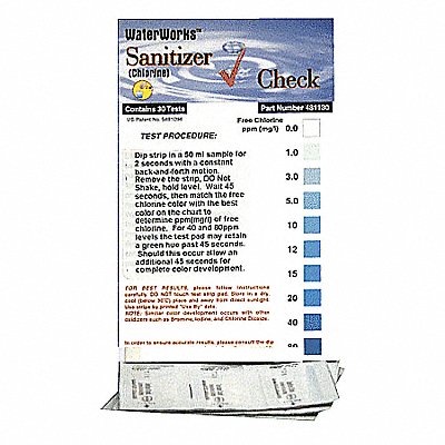 INDUSTRIAL TEST SYSTEMS 481130 Test  L 0 to 80 ppm Free Chl PK30