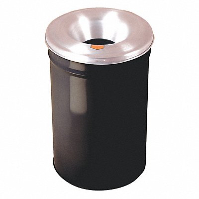 JUSTRITE 26655K Garbage Can Round 55 gal Black