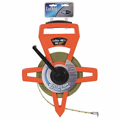 CRESCENT LUFKIN PS1809DN Tape Measure 1/2 Inx300 ft Orange/Black
