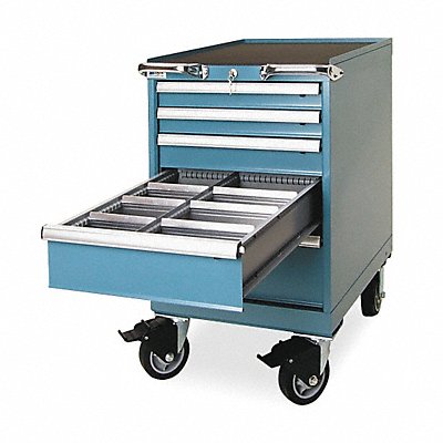 LISTA TBMP6002WWG Modular Drawer Cabinet 35.5 x22.25 x28.5 Blu 5Drwr